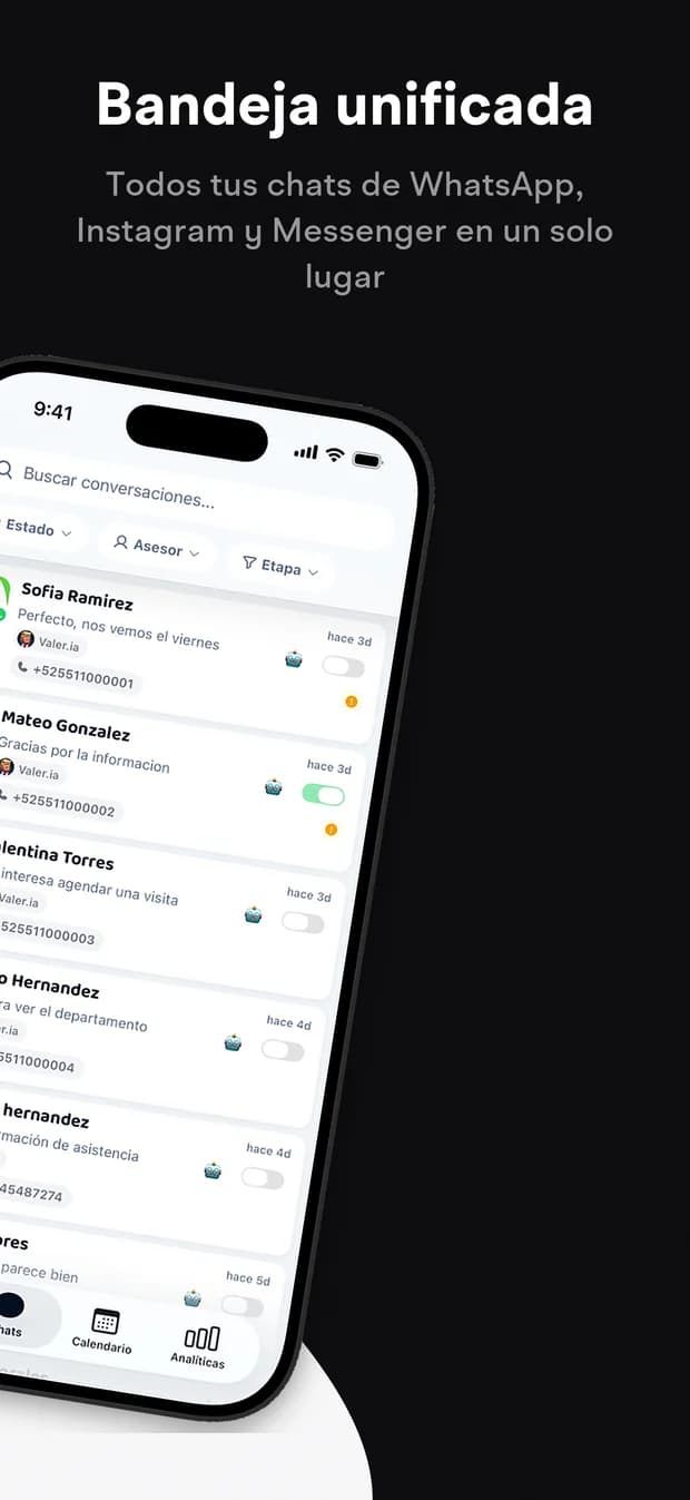 watsi's unified inbox on an iPhone.